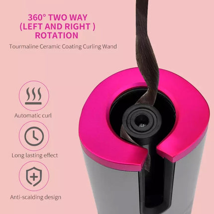 USB Charging Automatic Hair Curler Portable Mini Wireless Multi-function Curling Iron with LCD Display - DealBuddy