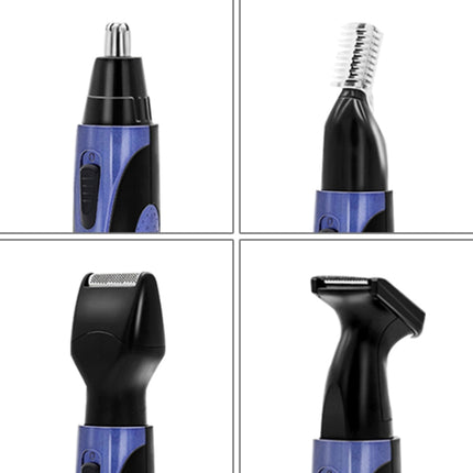 SPORTSMAN Four-in-one USB Rechargeable Ear Nose Trimmer Beard Face Shaver Eyebrows Hair Trimmer For Men(blue USB type)