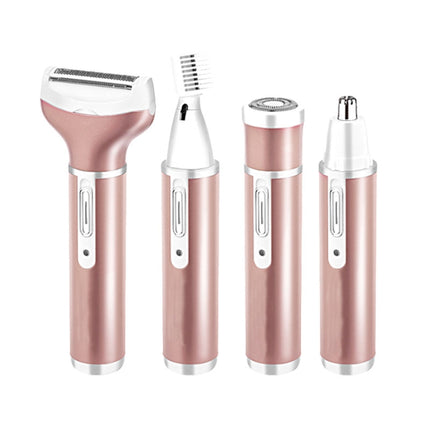 4 In 1  USB Rechargeable Vibrissa Eyebrows Trimmer Body Hair Denuding Machine Set with USB Cable
