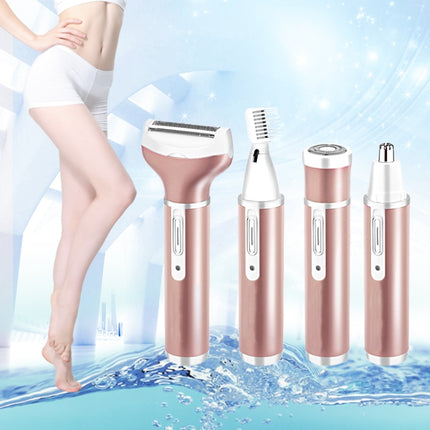 4 In 1  USB Rechargeable Vibrissa Eyebrows Trimmer Body Hair Denuding Machine Set with USB Cable - DealBuddy