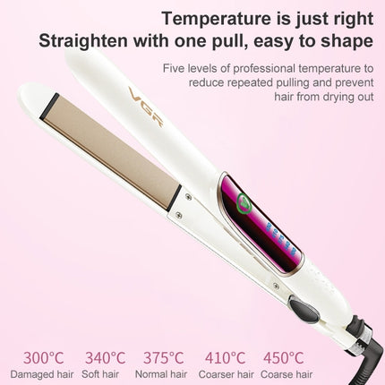 VGR V-509 35W 5 Gears AdjustableHair Straightening Curling Iron Dual-use, Plug Type: EU Plug