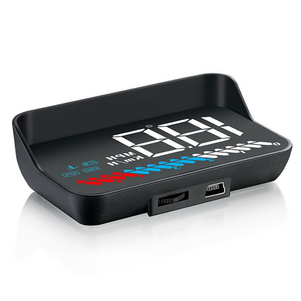 M7 OBD2 HUD – HD White Head-Up Display, Speed + RPM + Temp + Multi-Mode Driving View