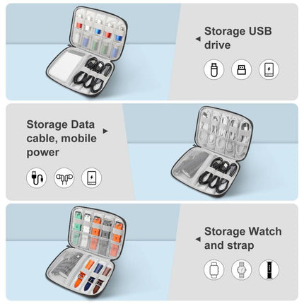 HAWEEL Watch Band Organizer Box Earphones / U Disk / Digital Cable Storage Case