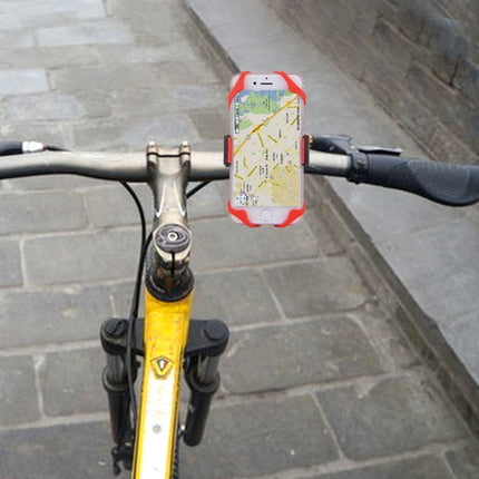 360 Degree Rotation Bicycle Phone Holder with Flexible Stretching Clip for iPhone 7 & 7 Plus / iPhone 6 & 6 Plus / iPhone 5 & 5C & 5s