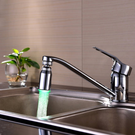 SDF2-B13 1 LED Temperature Sensor RGB LED Faucet Light Water Glow Shower, Size: 78 x 30mm, Interface: 22mm (Silver)