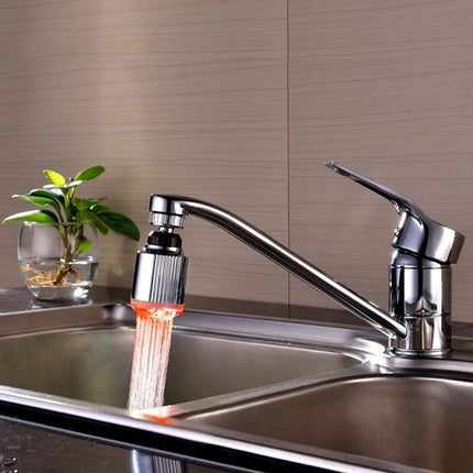 SDF-B5 1 LED ABS Temperature Sensor RGB LED Faucet Light Water Glow Shower, Size: 75 x 37mm, Interface: 22mm (Silver)