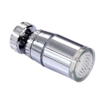 SDF-B9 1 LED ABS Temperature Sensor 3-color LED Faucet Light Water Glow Shower, Size: 58 x 28mm, Interface: 22mm (Silver)