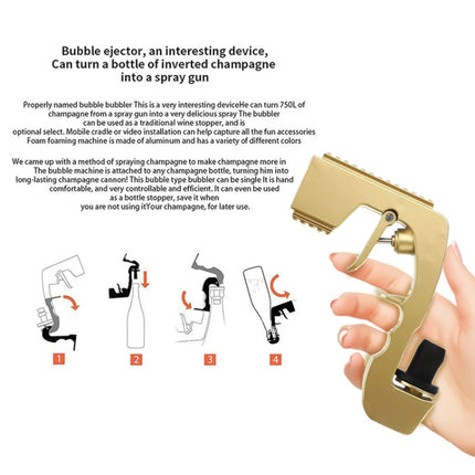 Plastic Wrapped Metal Bubbly Blaster Champagne Bottle Squirt Gun Bar Tool