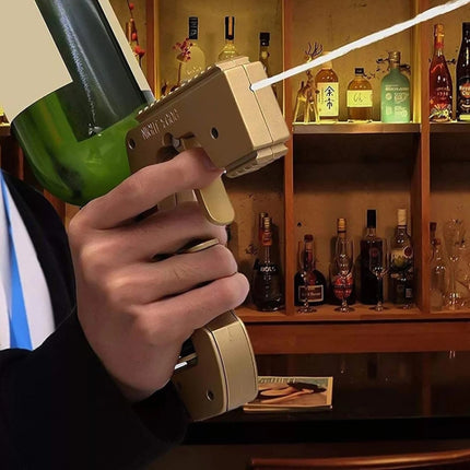 Plastic Wrapped Metal Bubbly Blaster Champagne Bottle Squirt Gun Bar Tool