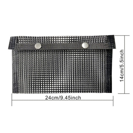 Barbecue Heat Resistant Non-stick Grilling Mesh BBQ Baking Bag, Size: 24 x 14cm (Black)