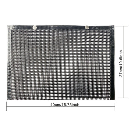Barbecue Heat Resistant Non-stick Grilling Mesh BBQ Baking Bag, Size: 40 x 27cm (Black)