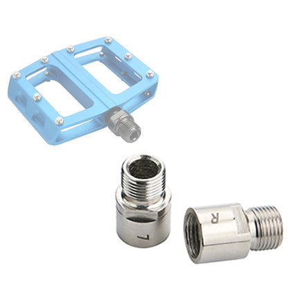QL1 One Pair Steel Bike Pedal Spacer Extenders Bicycle Pedal Spacers for 9/16 inch Threaded Pedals