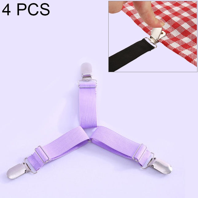4 PCS  Adjustable Bedspread Tablecloth Curtain Sofa Cover Holder Tent Metal Fixed Clips - DealBuddy