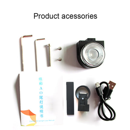 A0 IPX5 Waterproof Seven-color Bicycle USB Charging High Brightness Taillight - DealBuddy