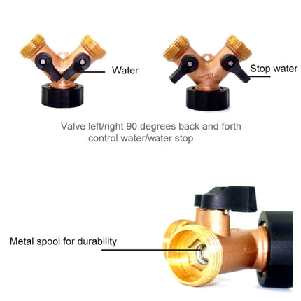 2 In 1 Household Water Tap Valve Shunt Connector