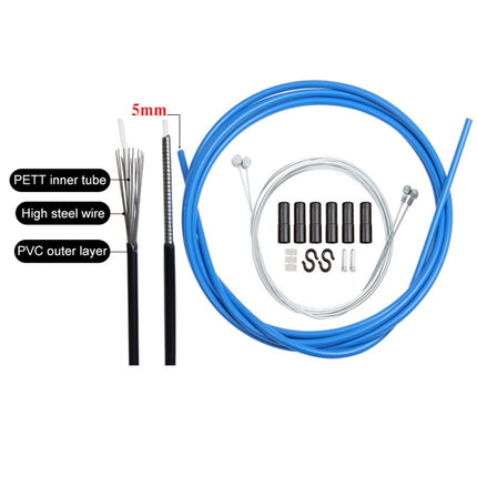 Universal Bicycle Brake Cable Tube Set, White, Yellow, Black, Orange, Green, Grey, Blue, Red - DealBuddy