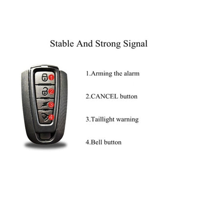 IP65 Waterproof USB Rechargeable Smart COB LED Alarm Bicycle Rear Light Taillight with Remote Control, Control Distance: 1-100m