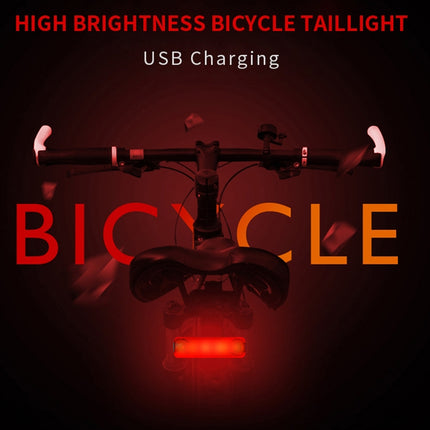 A02 Bicycle Taillight Bicycle Riding Motorcycle Electric Car LED Mountain Bike USB Charging Safety Warning Light (50 Hours, Color Box)