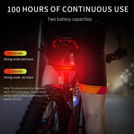 A02 Bicycle Taillight Bicycle Riding Motorcycle Electric Car LED Mountain Bike USB Charging Safety Warning Light (6 Hours, Plastic Bag)