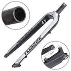 TOSEEK Ultra Light 26 Inch 385mm Mountain Bike Full Carbon Front Fork Straight Tube Disc Brake