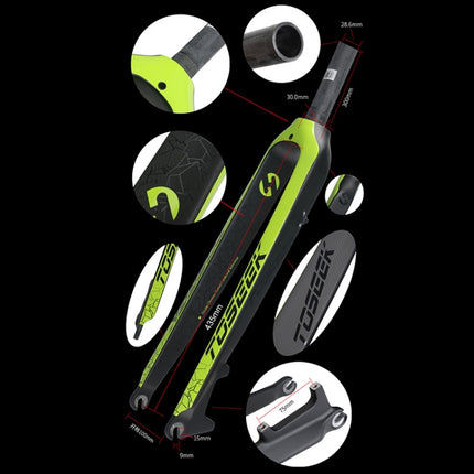 TOSEEK Ultra Light 29 Inch 435mm Mountain Bike Full Carbon Front Fork Straight Head Tube Disc Brake, 29 Inch 435mm - DealBuddy