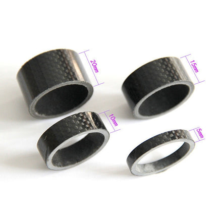 Bicycle Front Fork Headset Carbon Fiber Gasket Stem Wrist Backing Ring 3K Carbon Fiber 5 / 10 / 15 / 20mm