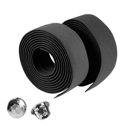 1 Pair Cycling Road Bike Sports Bicycle Cork Handlebar Tape Wrap + 2 Bar Plug, 2m Black, 2m Pink, 2m Green, 2m Blue, 2m White, 2m Yellow