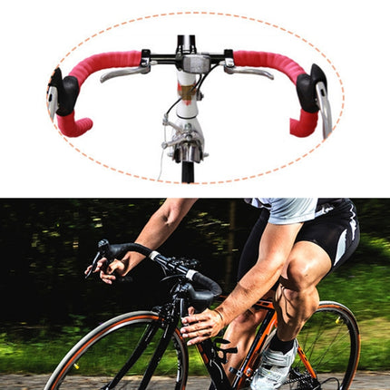 1 Pair Cycling Road Bike Sports Bicycle Cork Handlebar Tape Wrap + 2 Bar Plug, 2m Black, 2m Pink, 2m Green, 2m Blue, 2m White, 2m Yellow