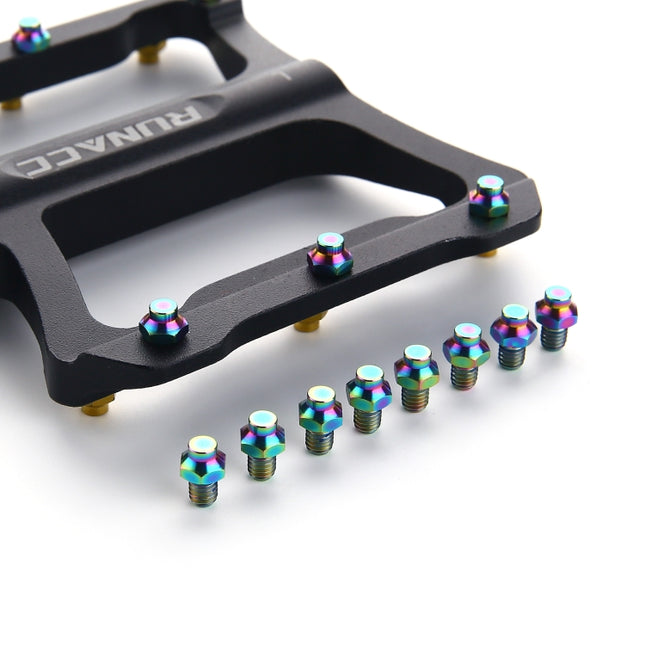 8 PCS/Set Titanium Alloy Bicycle Pedal Anti-slip Screw M4