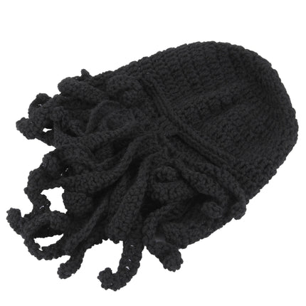 Amurleopard Unisex Barbarian Knit Beanie Octopus Tentacle Cap Winter Warm Face Mask Crochet Hat