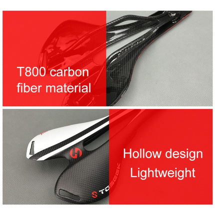TOSEEK Road Bike Carbon Fiber Seat Bicycle Hollow Seat Saddle, 3K Texture + Extinction, Extinction(Orange), Extinction(Red), Extinction(Yellow) - DealBuddy