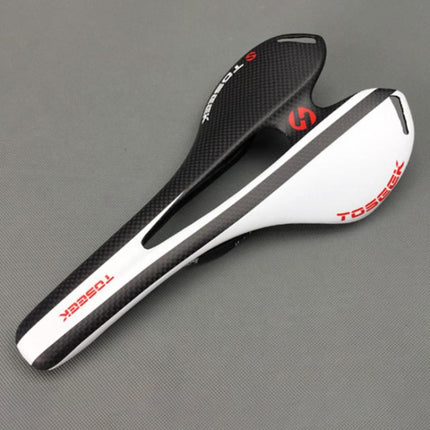 TOSEEK Road Bike Carbon Fiber Seat Bicycle Hollow Seat Saddle, 3K Texture + Extinction, Extinction(White), Extinction(Yellow), Extinction(Orange), Extinction(Blue), Extinction(Red) - DealBuddy