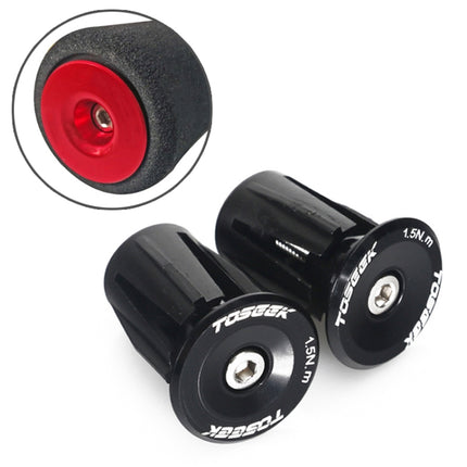 TOSEEK 1 Pair Mountain Bike Handlebar Grips Caps End Plug Aluminum Alloy Bicycle  Bar Ends Plug