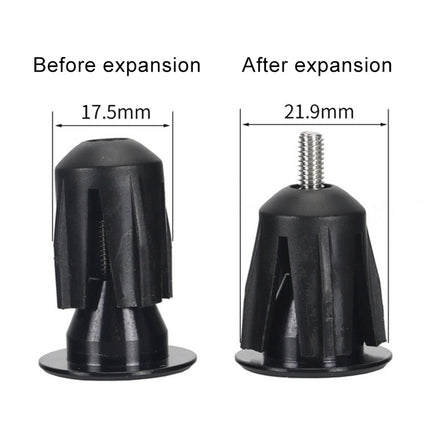 TOSEEK 1 Pair Mountain Bike Handlebar Grips Caps End Plug Aluminum Alloy Bicycle  Bar Ends Plug