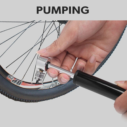 Manual Mini Portable Bicycle Aluminum Alloy Pump + Plastic glue-free tire patch + Tire lever