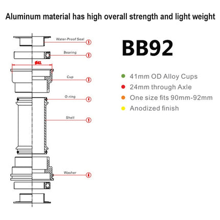 BIKERSAY BB92 MTB Road Bicycle Bearing