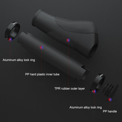 PROMEND GR-506 1 Pair Rubber Ergonomic Ball Bicycle Grip Cover (130mm+130mm)