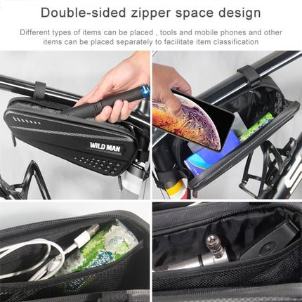 WILD MAN ES4 1.2L Hard Bicycle Bags Rainproof Road Bicycle Frame Bag Triangle Bag