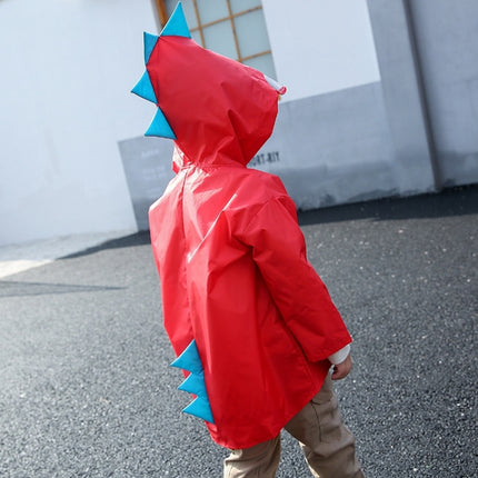 Cartoon Dinosaur Children Fashion Raincoat Size: L