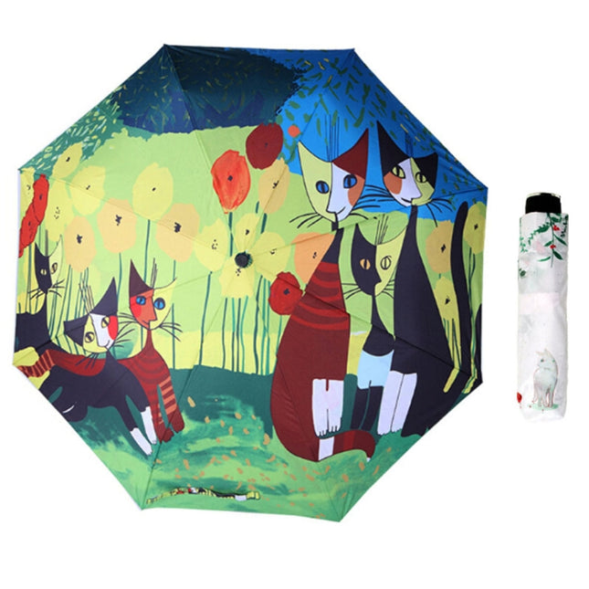 Creative Fresh Style Three Fold Silver Tape Anti Ultraviolet Sunshade Umbrella, OG3876A, OG3876B, OG3876C - DealBuddy