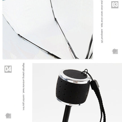 Creative Fresh Style Three Fold Silver Tape Anti Ultraviolet Sunshade Umbrella, OG3876A, OG3876B, OG3876C - DealBuddy