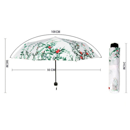 Creative Fresh Style Three Fold Silver Tape Anti Ultraviolet Sunshade Umbrella, OG3876A, OG3876B, OG3876C - DealBuddy