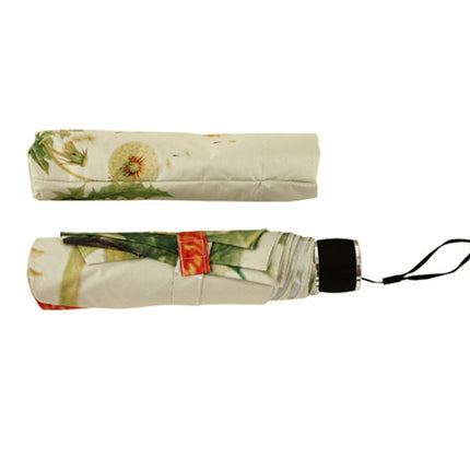 Creative Fashion Three Fold Lazy Cat Pattern Silver Tape Anti Ultraviolet Sunshade Umbrella