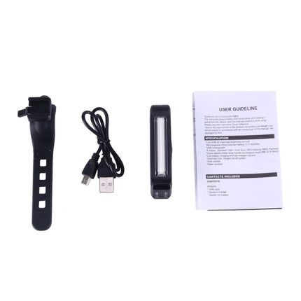RAYPAL RPL-2261 100LM Red Light COB LED USB Rechargeable 6 Modes Bicycle Rear Light Warning Light with Handlebar Mount