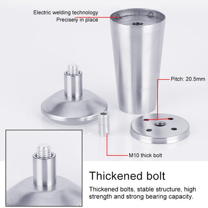 Stainless Steel Thickened Adjustable Foot Cup Type Cupboard Foot, 100mm