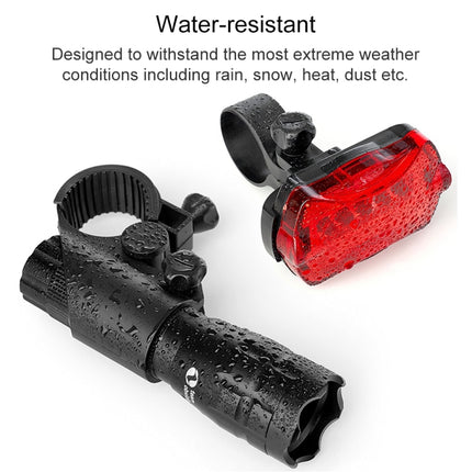 5W Mountain Bike Headlight Zoom Glare Waterproof Flashlight Set Car Headlight + Taillight (Set One)