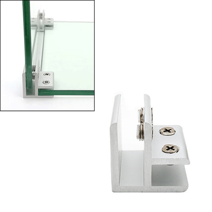 Aluminum Alloy Glass Combination Clamp Cabinet Partition Fixing Clip, 90 degrees Cliped 8-10mm