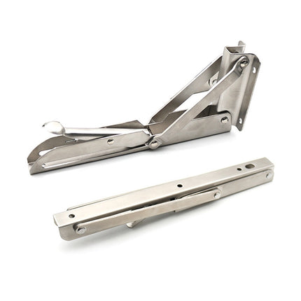 2 PCS 10 inch K Type Wall-mounted Foldable Stainless Steel Spring Storage Shelf for Dining Table