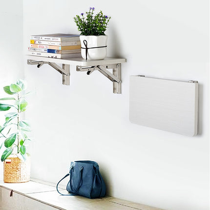 2 PCS 10 inch K Type Wall-mounted Foldable Stainless Steel Spring Storage Shelf for Dining Table, 10 inch
