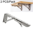 2 PCS 10 inch K Type Wall-mounted Foldable Stainless Steel Spring Storage Shelf for Dining Table, 10 inch